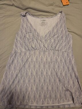 L.L.Bean Women's Top in Light Lavender Print